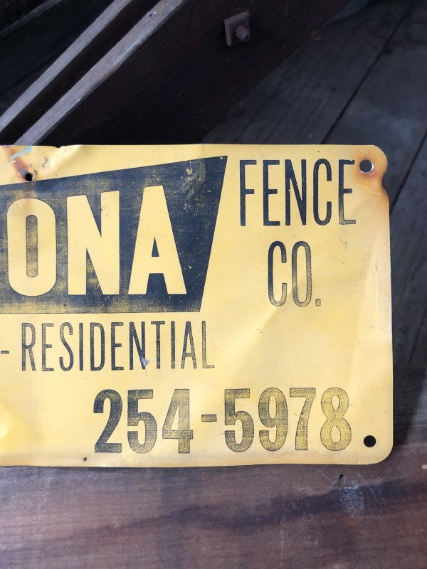 画像5: Vintage Arizona Fence Co Sign (A057)