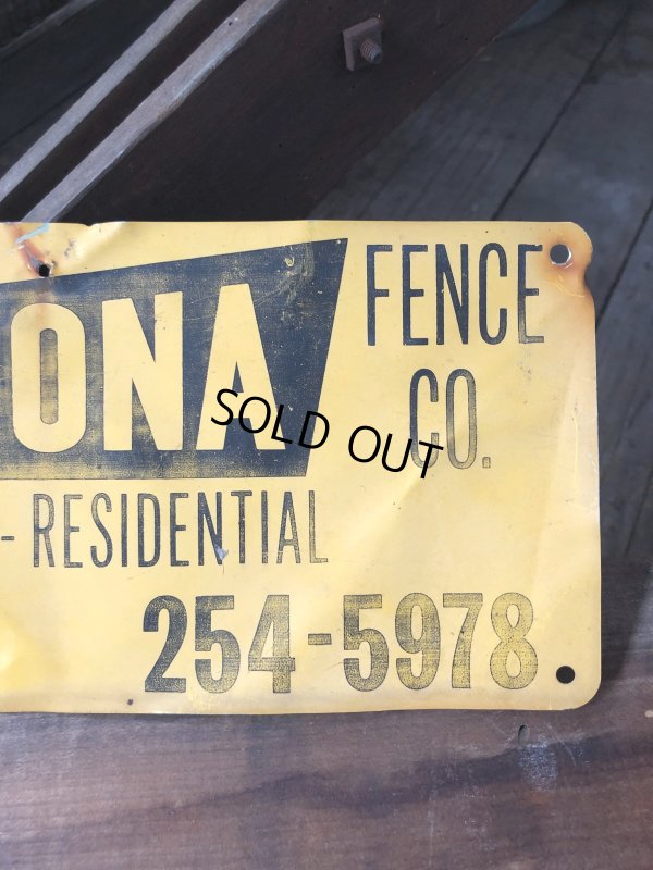 画像5: Vintage Arizona Fence Co Sign (A057)