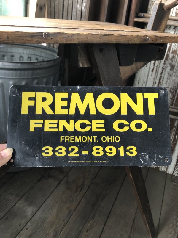画像1: Vintage Fremont Fence Co Sign (A056)