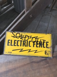 Vintage Electric Fence Farm Warning Sign (A053)
