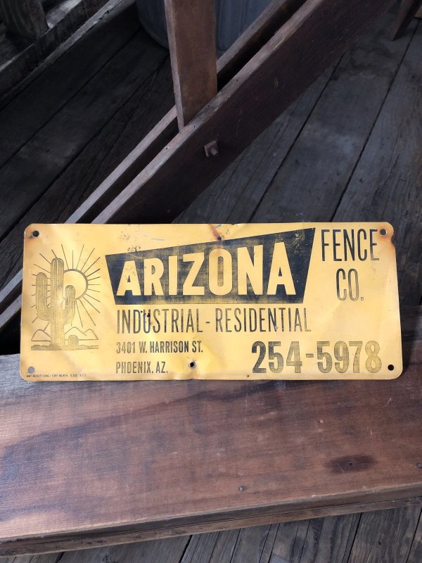 画像2: Vintage Arizona Fence Co Sign (A057)