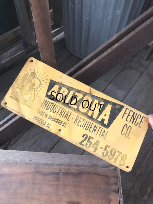 画像1: Vintage Arizona Fence Co Sign (A057)