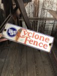 画像7: 50s Vintage USS Cyclone Fence Porcelain Sign (A058) (7)