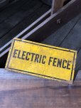 画像1: Vintage Electric Fence Farm Warning Sign (A051) (1)
