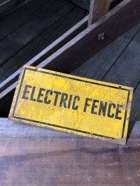 Vintage Electric Fence Farm Warning Sign (A051)