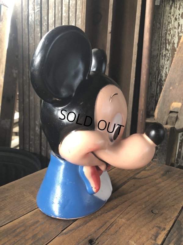 画像4: 70s Vintage Disney Mickey Mouse Face Coin Bank (A063)