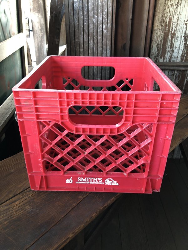 画像1: Vintage USA  DAIRY FOODS Heavy Duty Plastic Milk Crate SMITH'S (C) 