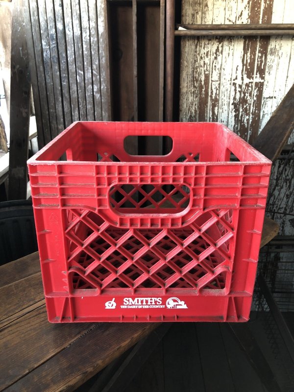 画像1: Vintage USA  DAIRY FOODS Heavy Duty Plastic Milk Crate SMITH'S (D) 