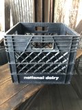 Vintage USA  DAIRY FOODS Heavy Duty Plastic Milk Crate national dairy (I) 