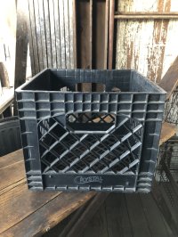 Vintage USA  DAIRY FOODS Heavy Duty Plastic Milk Crate CRYSTAL (K) 
