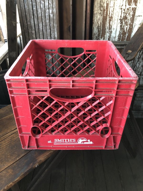 画像1: Vintage USA  DAIRY FOODS Heavy Duty Plastic Milk Crate SMITH'S (E) 