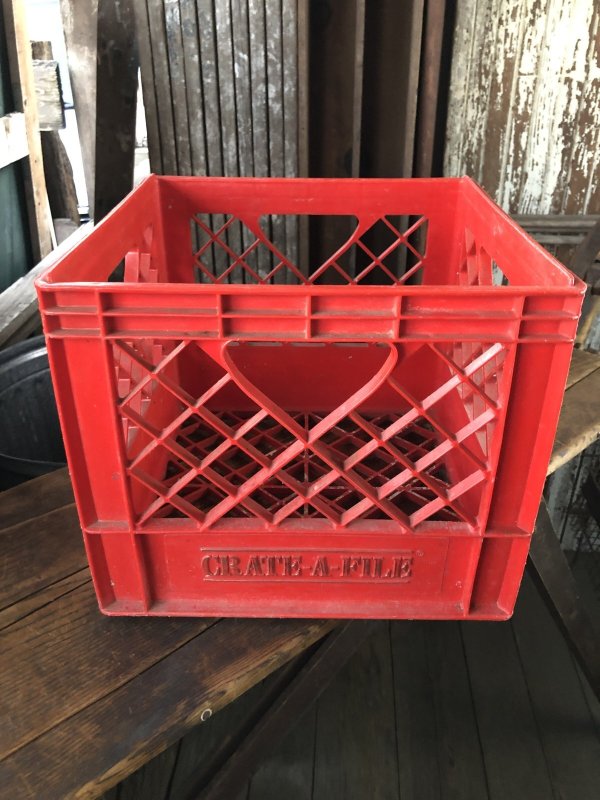 画像1: Vintage USA  DAIRY FOODS Heavy Duty Plastic Milk Crate CRATE-A-FILE (U) 