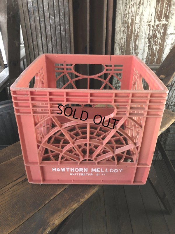 画像1: Vintage USA  DAIRY FOODS Heavy Duty Plastic Milk Crate HAWTHORN MELLODY (X) 