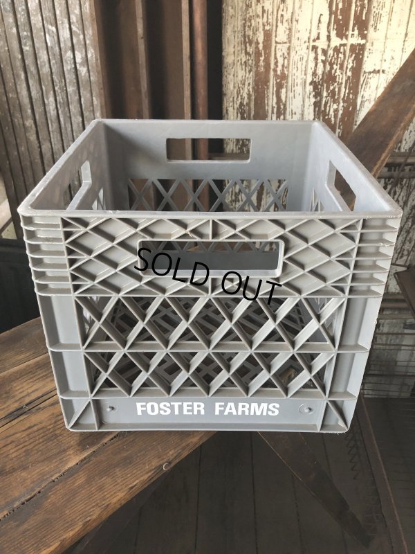 画像1: Vintage USA  DAIRY FOODS Heavy Duty Plastic Milk Crate FOSTER FARMS (P) 