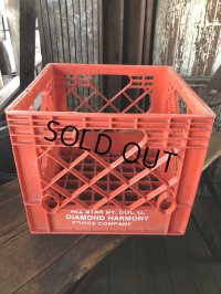 Vintage USA  DAIRY FOODS Heavy Duty Plastic Milk Crate DIAMOND HARMONY (T) 