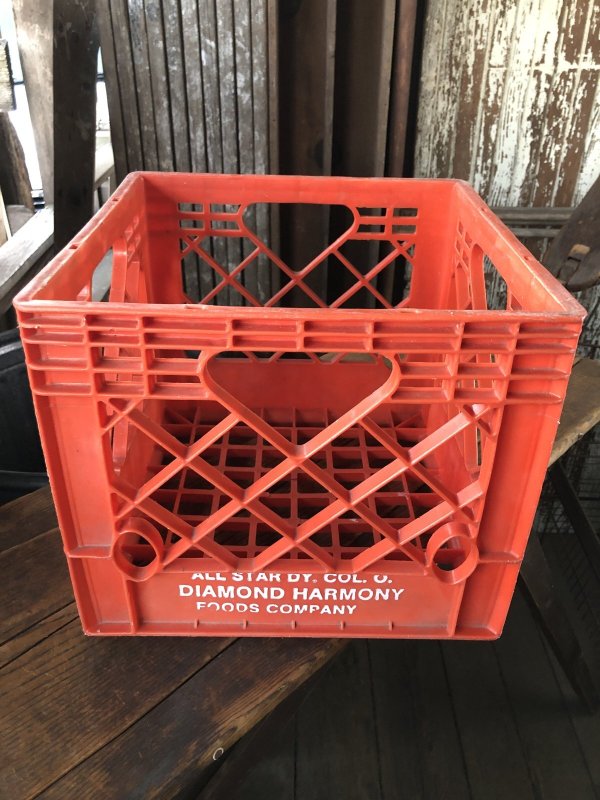 画像1: Vintage USA  DAIRY FOODS Heavy Duty Plastic Milk Crate DIAMOND HARMONY (T) 