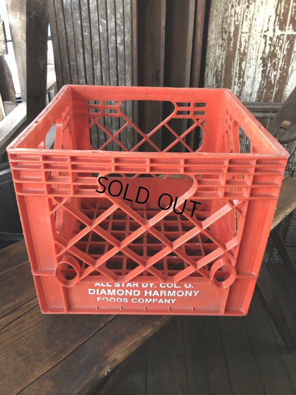 画像1: Vintage USA  DAIRY FOODS Heavy Duty Plastic Milk Crate DIAMOND HARMONY (T) 