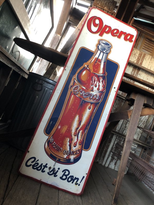 画像17: 40s Vintage Original OPERA Ornage Soda Pop Advertising Sotre Display Sign (A066)