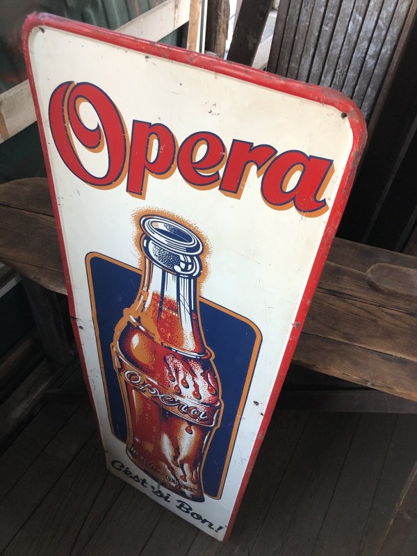 画像2: 40s Vintage Original OPERA Ornage Soda Pop Advertising Sotre Display Sign (A066)