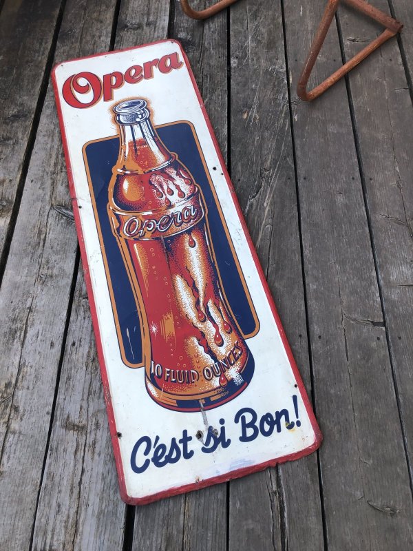 画像18: 40s Vintage Original OPERA Ornage Soda Pop Advertising Sotre Display Sign (A066)