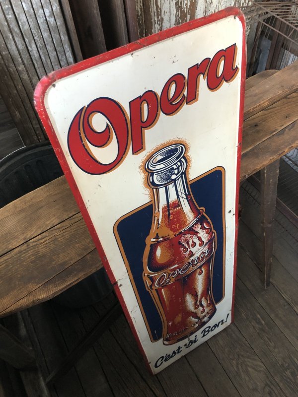 画像12: 40s Vintage Original OPERA Ornage Soda Pop Advertising Sotre Display Sign (A066)