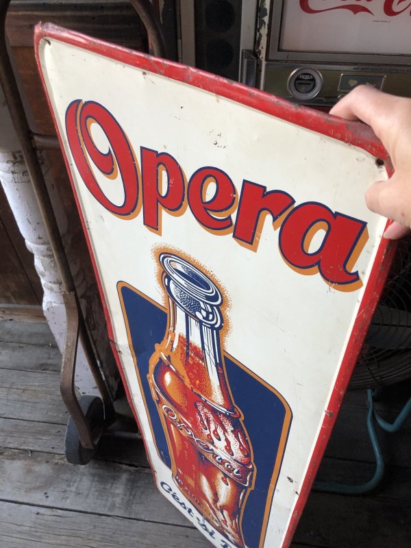 画像19: 40s Vintage Original OPERA Ornage Soda Pop Advertising Sotre Display Sign (A066)