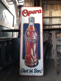 40s Vintage Original OPERA Ornage Soda Pop Advertising Sotre Display Sign (A066)