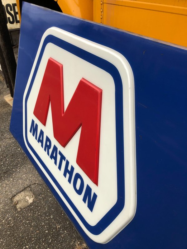 画像6: 【店舗引き取り限定】 Original Huge Vintage Marathon Oil Gas Station Sign (A070)