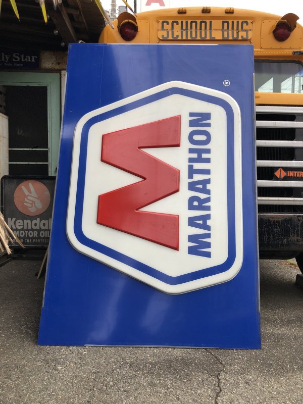 画像13: 【店舗引き取り限定】 Original Huge Vintage Marathon Oil Gas Station Sign (A070)