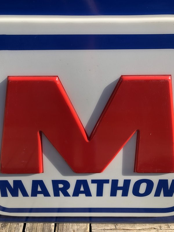 画像15: 【店舗引き取り限定】 Original Huge Vintage Marathon Oil Gas Station Sign (A070)