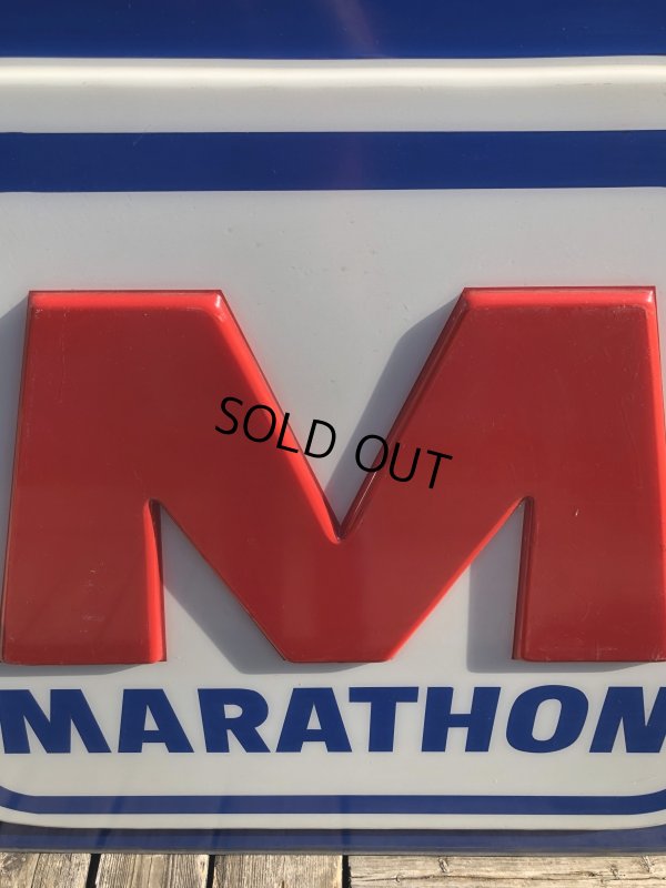 画像15: 【店舗引き取り限定】 Original Huge Vintage Marathon Oil Gas Station Sign (A070)