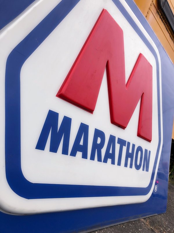 画像4: 【店舗引き取り限定】 Original Huge Vintage Marathon Oil Gas Station Sign (A070)