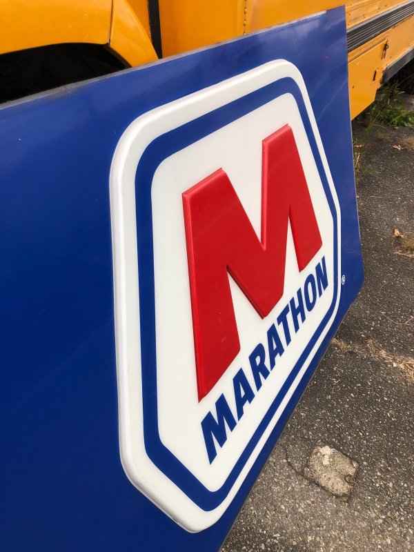 画像3: 【店舗引き取り限定】 Original Huge Vintage Marathon Oil Gas Station Sign (A070)