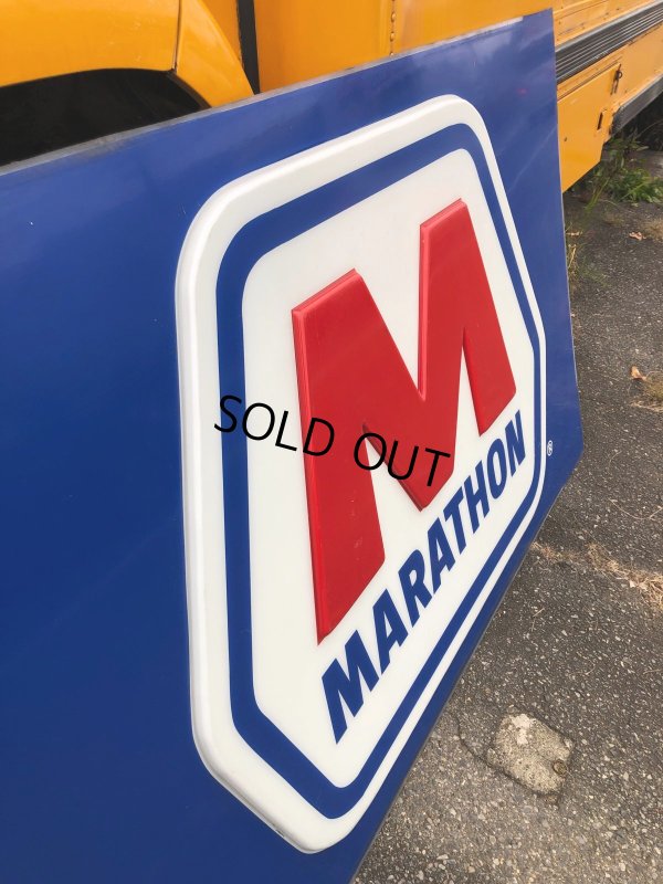 画像3: 【店舗引き取り限定】 Original Huge Vintage Marathon Oil Gas Station Sign (A070)
