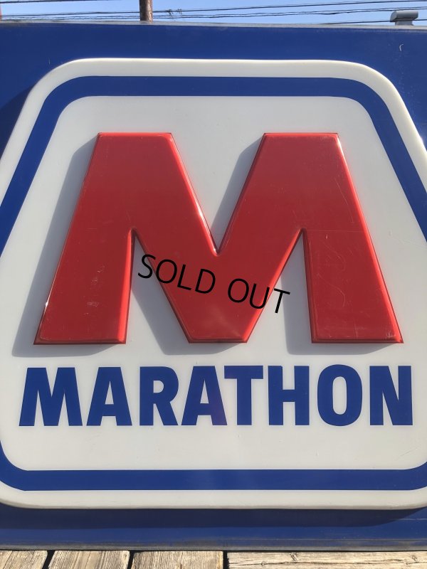画像16: 【店舗引き取り限定】 Original Huge Vintage Marathon Oil Gas Station Sign (A070)