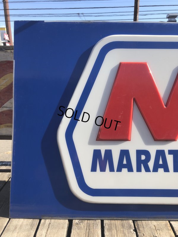 画像14: 【店舗引き取り限定】 Original Huge Vintage Marathon Oil Gas Station Sign (A070)