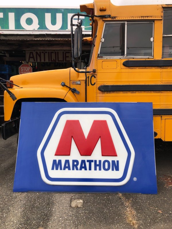 画像10: 【店舗引き取り限定】 Original Huge Vintage Marathon Oil Gas Station Sign (A070)