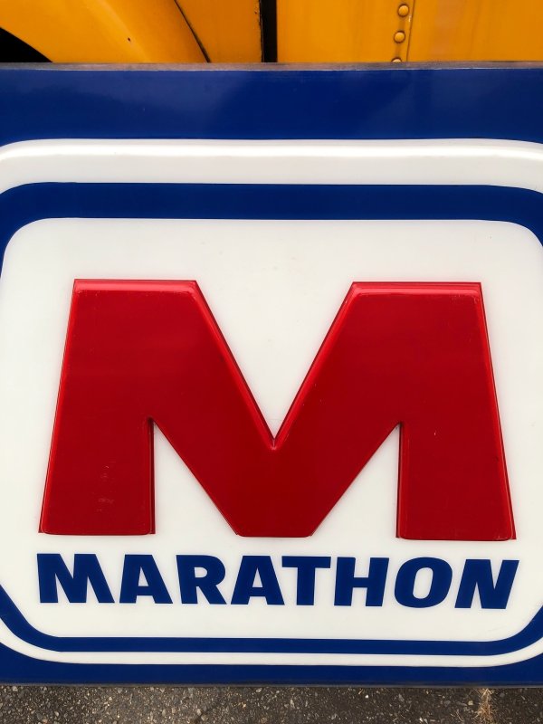 画像5: 【店舗引き取り限定】 Original Huge Vintage Marathon Oil Gas Station Sign (A070)