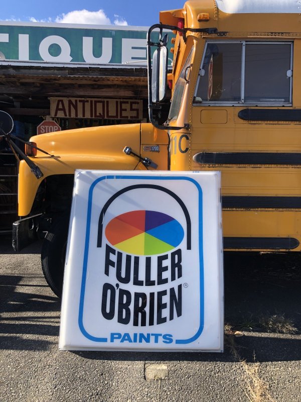画像1: 【店舗引き取り限定】 Vintage Advertising Fuller O'brien Paints Huge Sign (A071)