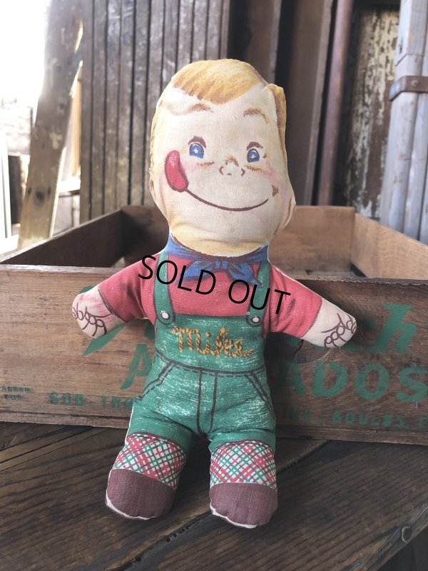 画像1: 50s Vintage General Foods BIRDS EYE Orange Juice Mike Advertising Cloth Doll (A073) 　