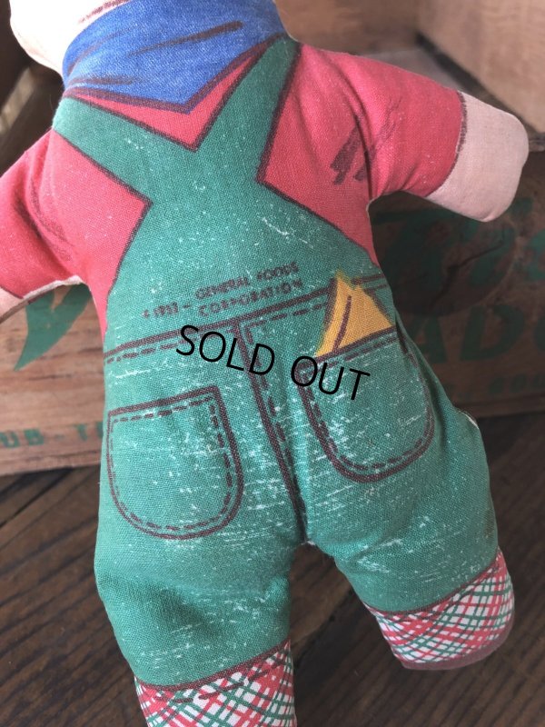 画像4: 50s Vintage General Foods BIRDS EYE Orange Juice Mike Advertising Cloth Doll (A073) 　