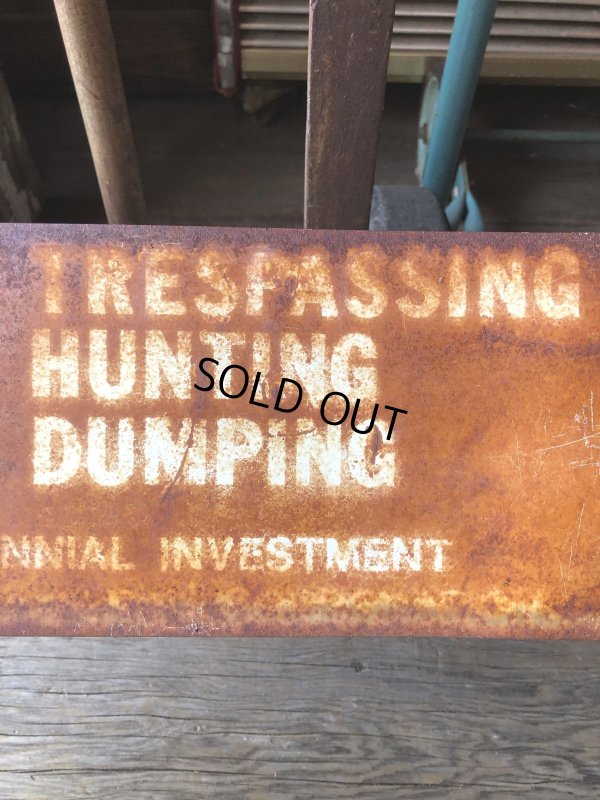 画像3: Vintage NO TRESPASSING HUNTING DUMPING Sign (A060)