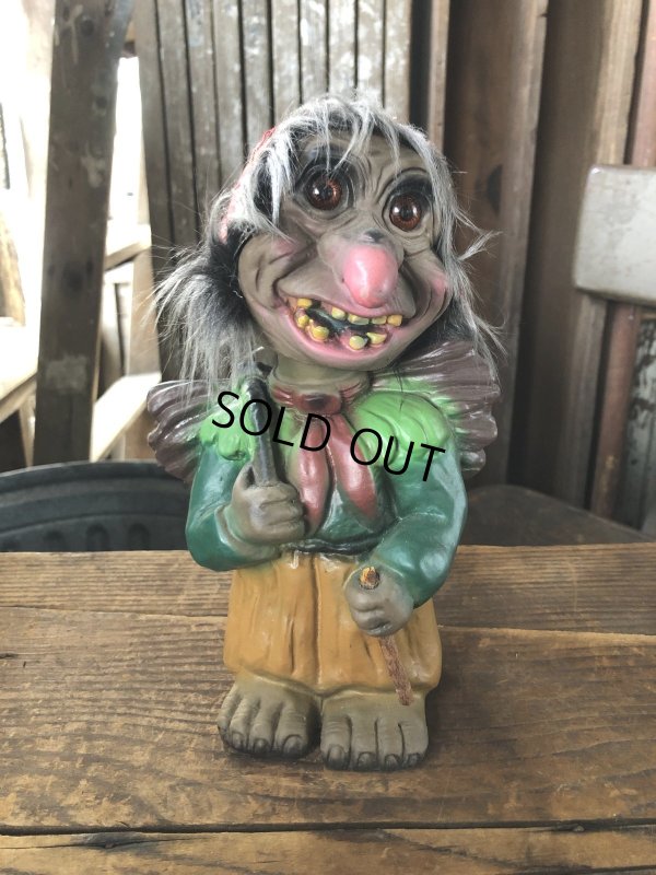 画像1: 60s Vintage Heico Troll Carrying Firewood Nodder Bobble Head (A075)