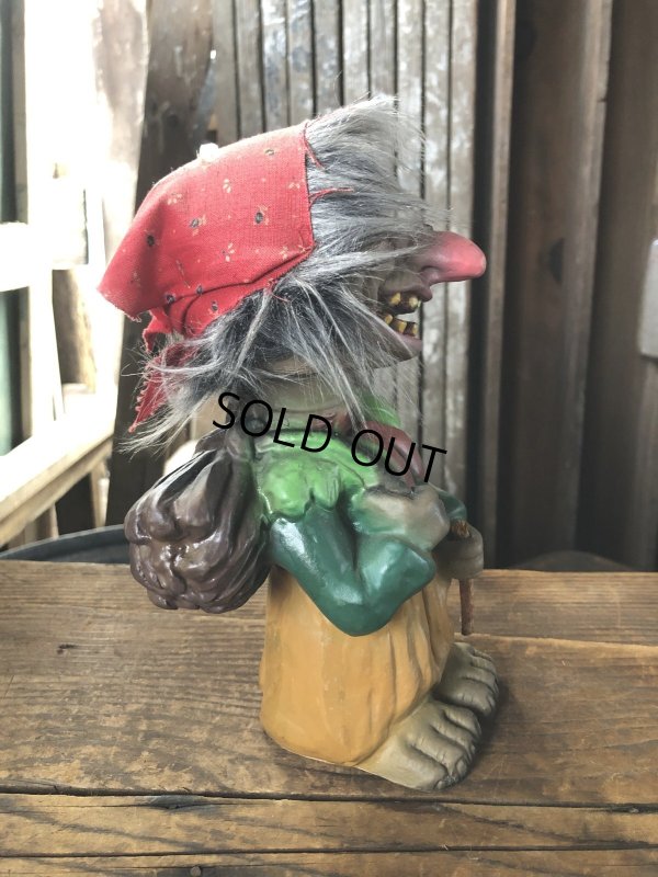 画像2: 60s Vintage Heico Troll Carrying Firewood Nodder Bobble Head (A075)