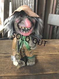 60s Vintage Heico Troll Carrying Firewood Nodder Bobble Head (A080)