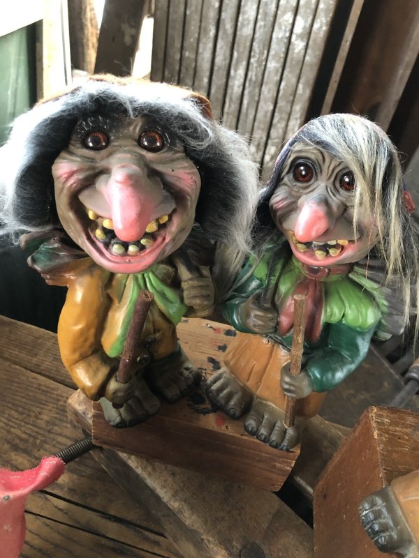 画像11: 60s Vintage Heico Troll Carrying Firewood Nodder Bobble Head (A079)