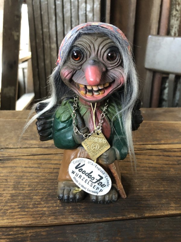 画像1: 60s Vintage Heico Troll Carrying Firewood Nodder Bobble Head Small Size (A078)