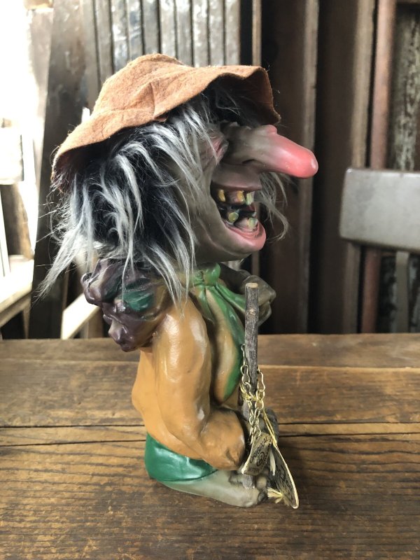 画像2: 60s Vintage Heico Troll Carrying Firewood Nodder Bobble Head (A080)