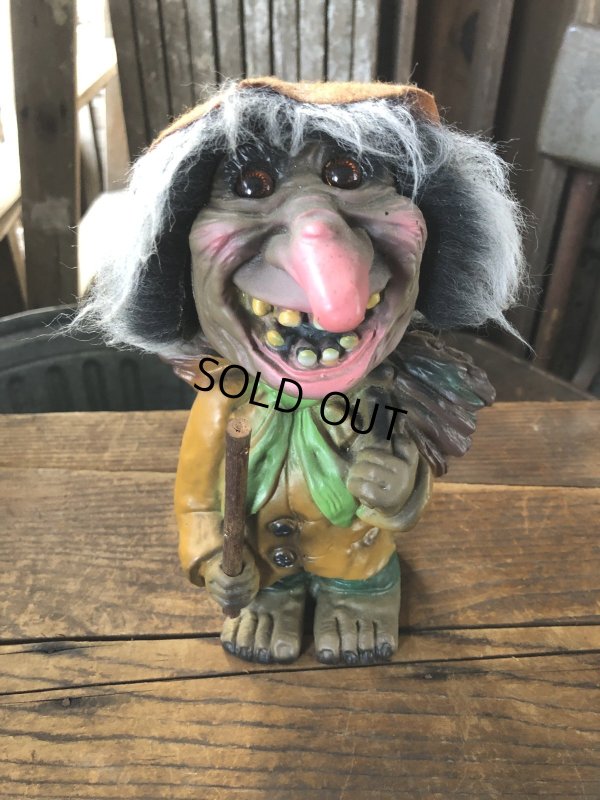 画像1: 60s Vintage Heico Troll Carrying Firewood Nodder Bobble Head (A079)