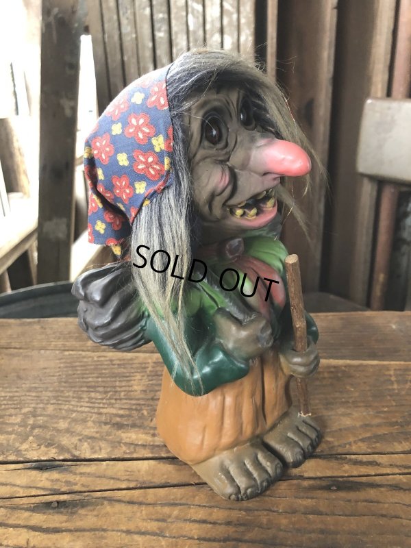 画像2: 60s Vintage Heico Troll Carrying Firewood Nodder Bobble Head (A076)